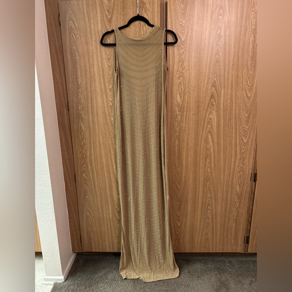 Rhinestone sheer maxi dress